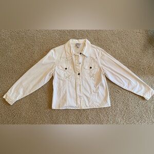 Women’s White Medium Jacket with Star bling, Preowned